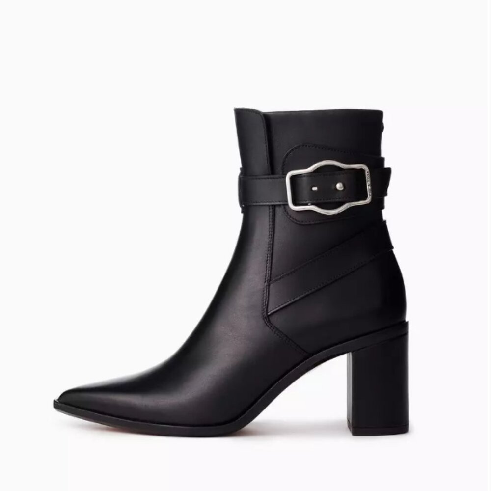 NEW RAG & BONE Brynn Jodhpur - Black Leather Boots - EU 37.6 US 7